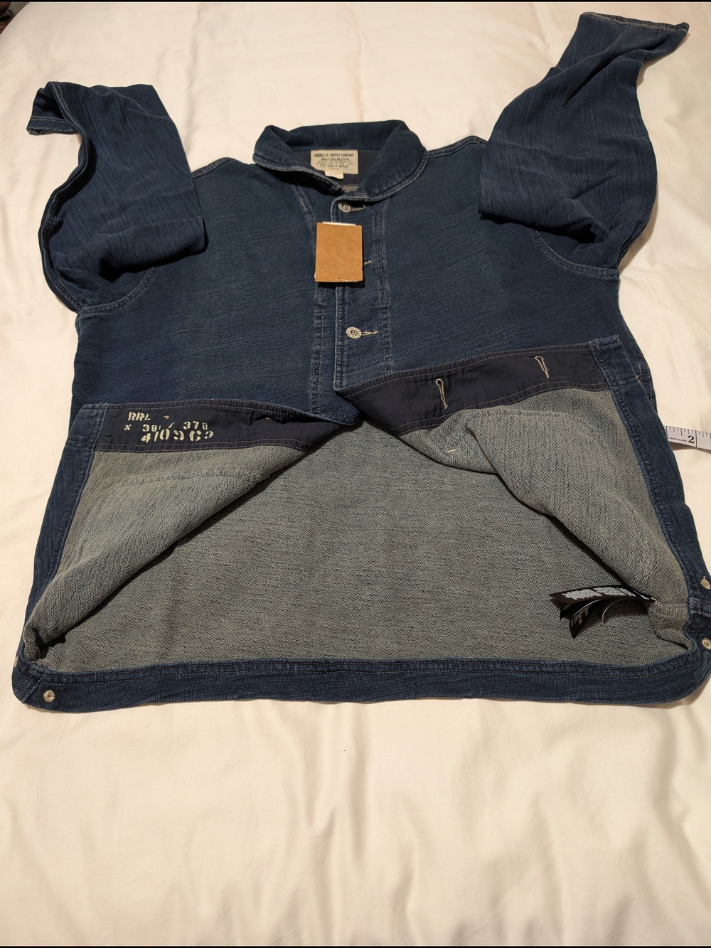 Ralph Lauren Double RL Dark Indigo Shawl-Collar Button Shirt - Picture 8 of 15